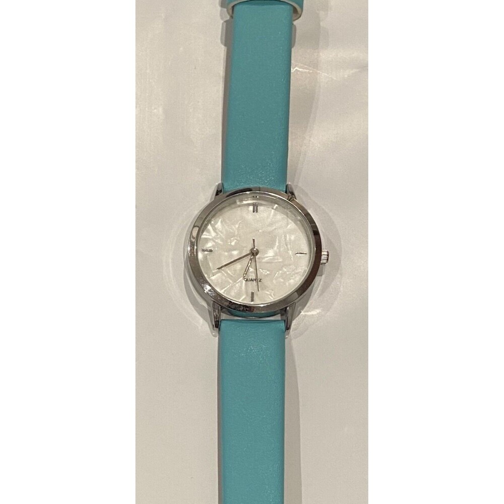 Very Nice, Ladies BWC Quartz Watch With Soft Turquoise Colored￼ Band